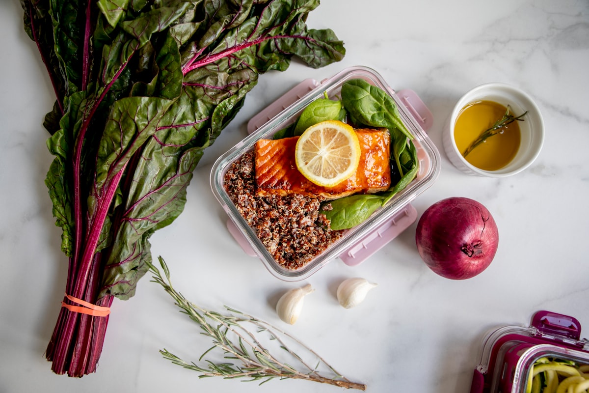 Variety of nutritious whole foods and healthy meal options